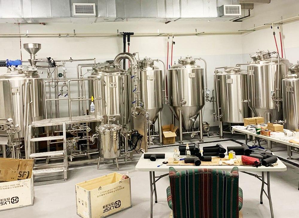 <b>Tiantai company 5BBL Two vessels brewhouse with 10BBL hot water tank for USA</b>